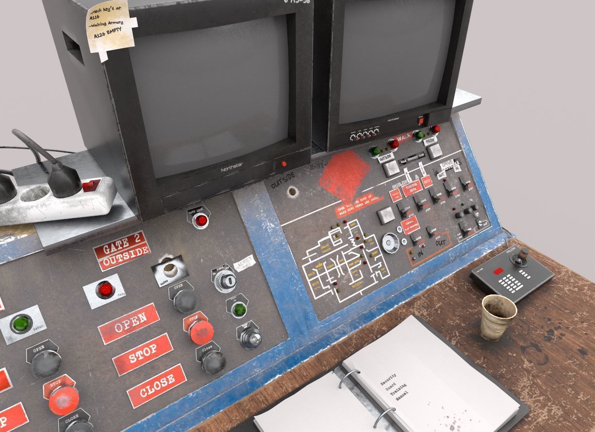 Prison Security Desk 3D model_11