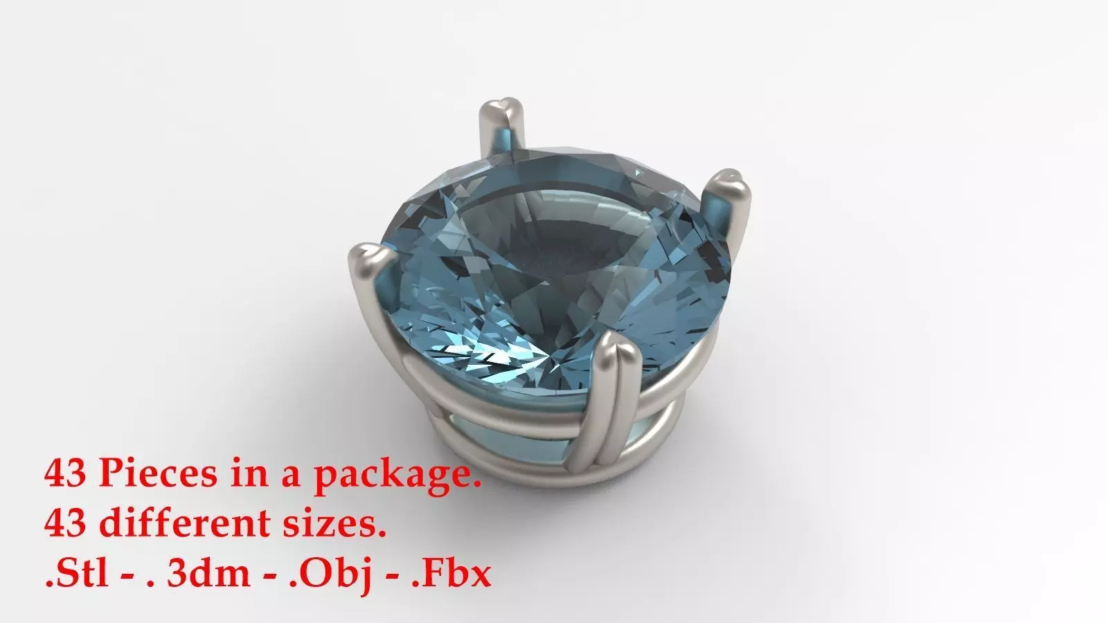 Jewelry Prong Head Set Package 224 3D print model_0