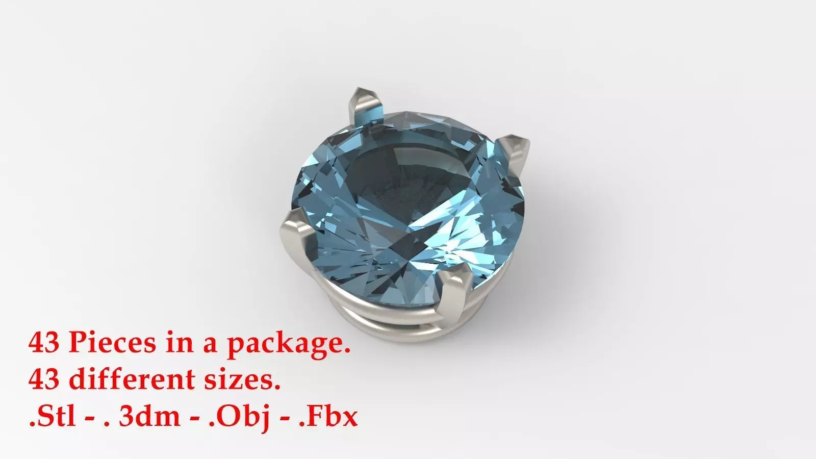 Jewelry Prong Head Set Package 225 3D print model_0