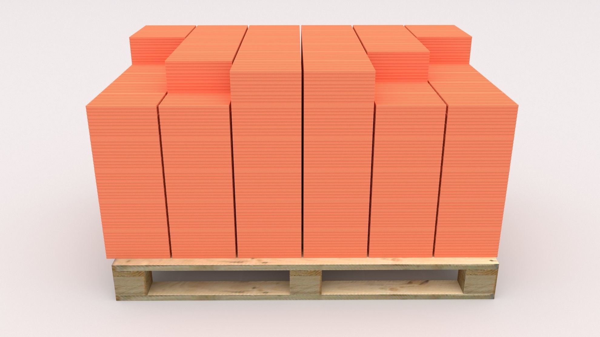 Pallet with Briks 3D model_3