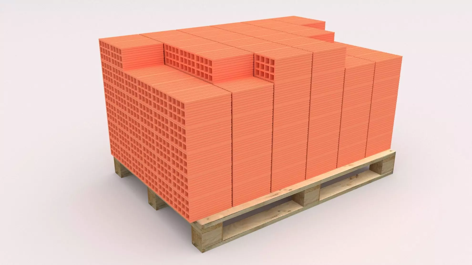 Pallet with Briks 3D model_0