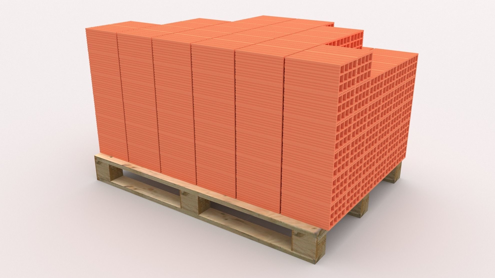 Pallet with Briks 3D model_4