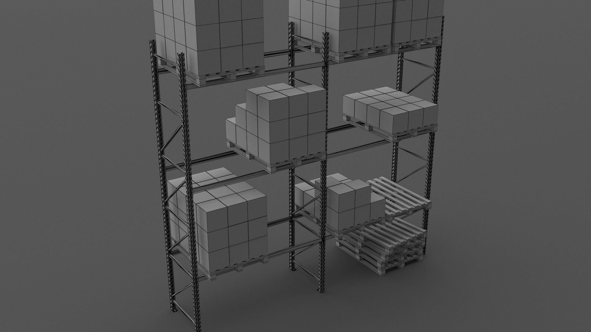 Pallet Rack 3D model_8