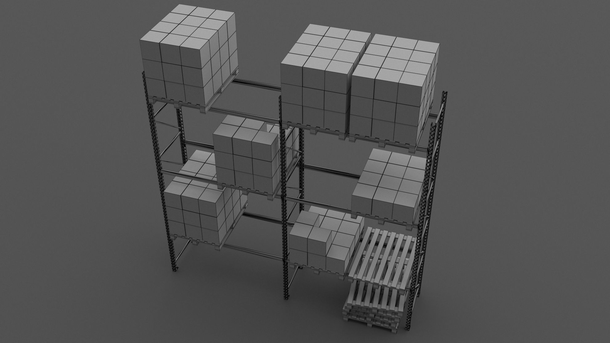 Pallet Rack 3D model_7