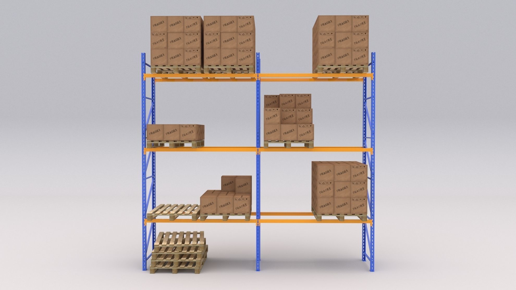 Pallet Rack 3D model_3