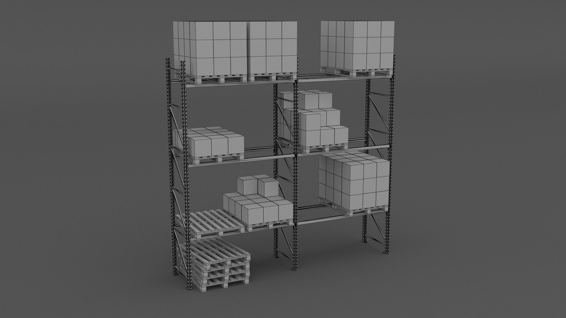 Pallet Rack 3D model_5
