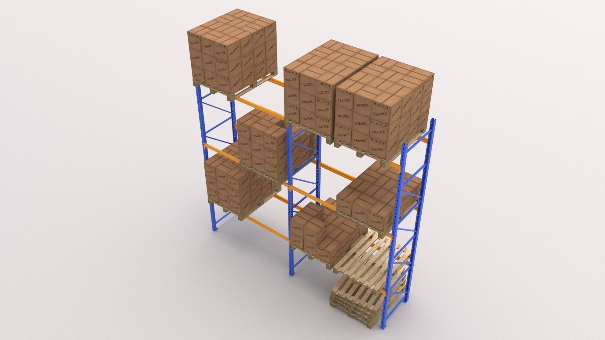 Pallet Rack 3D model_4