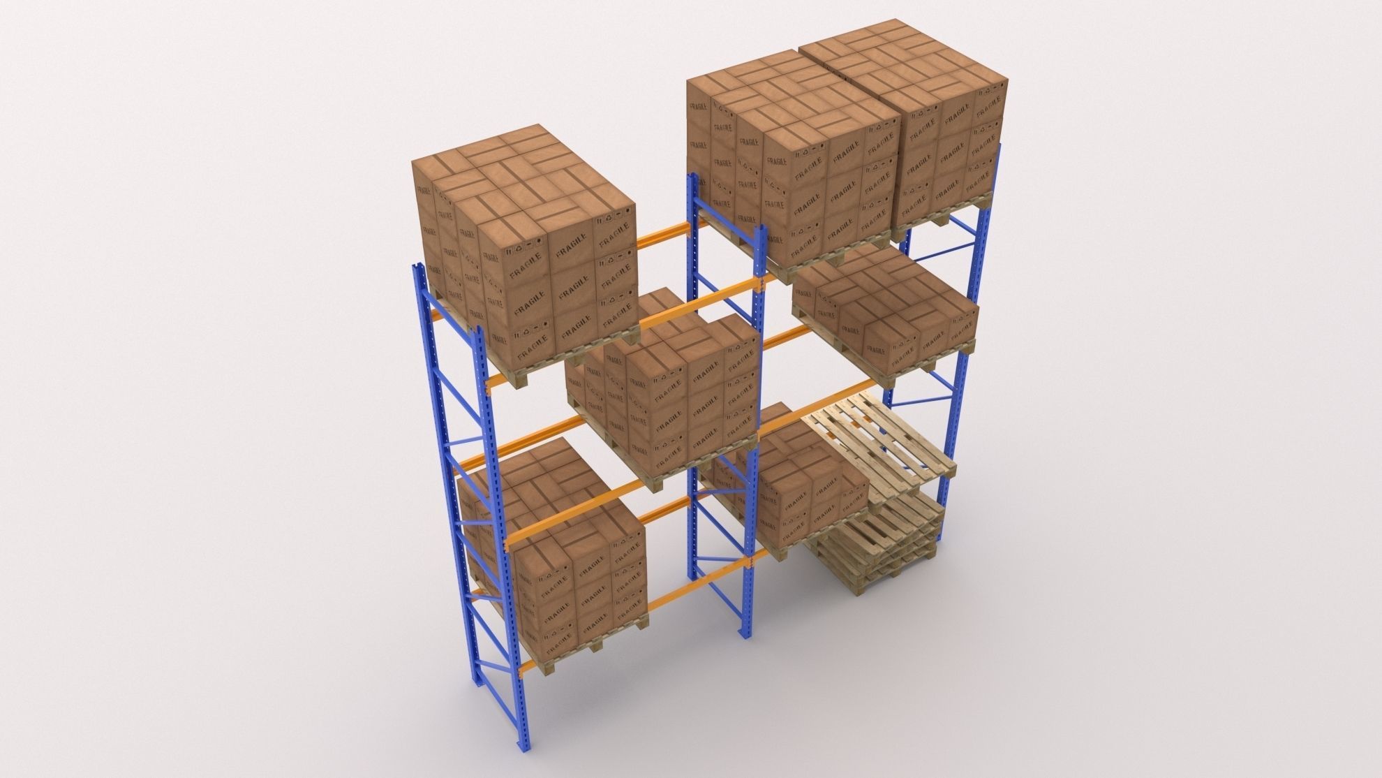 Pallet Rack 3D model_2