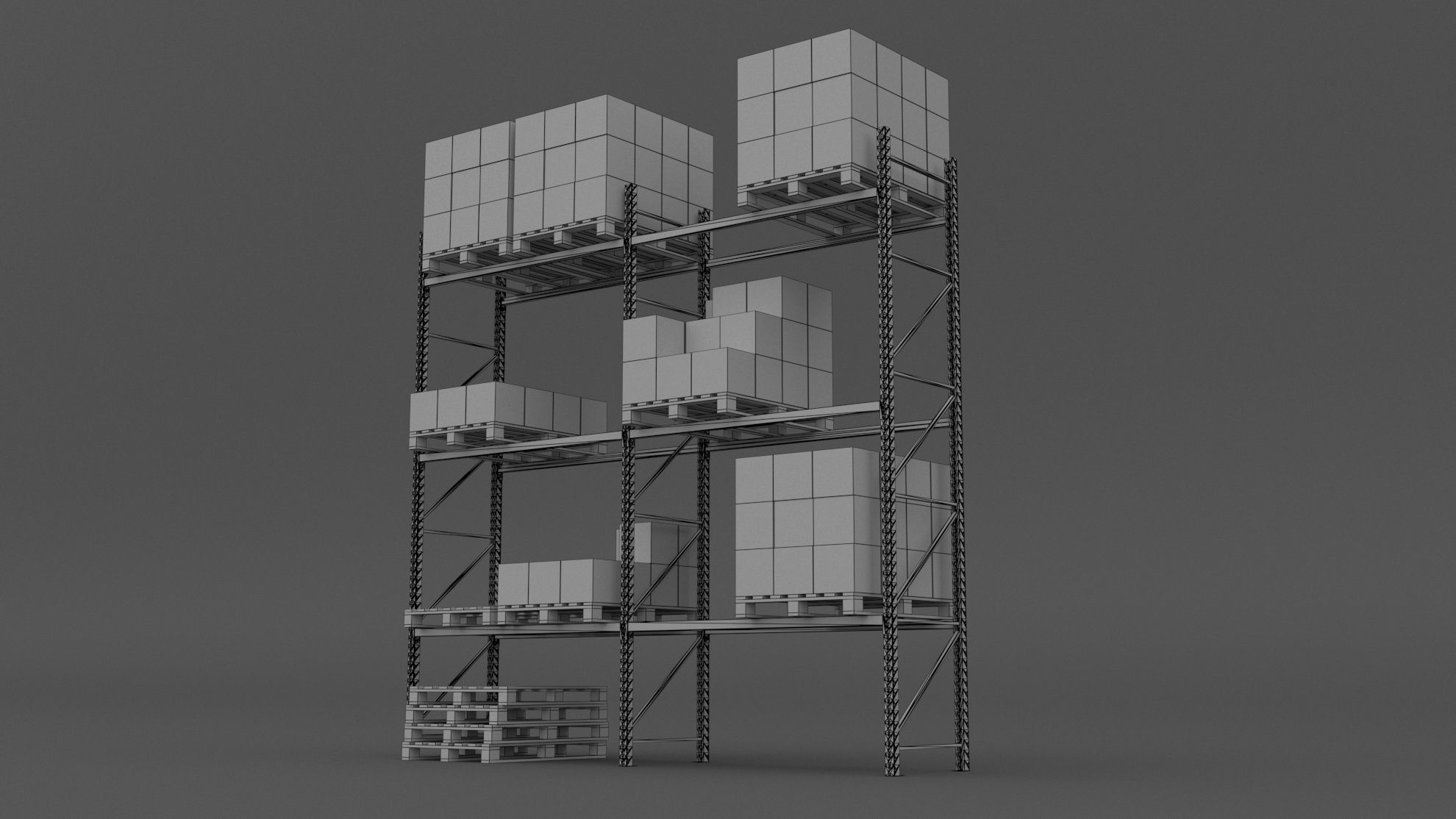 Pallet Rack 3D model_6