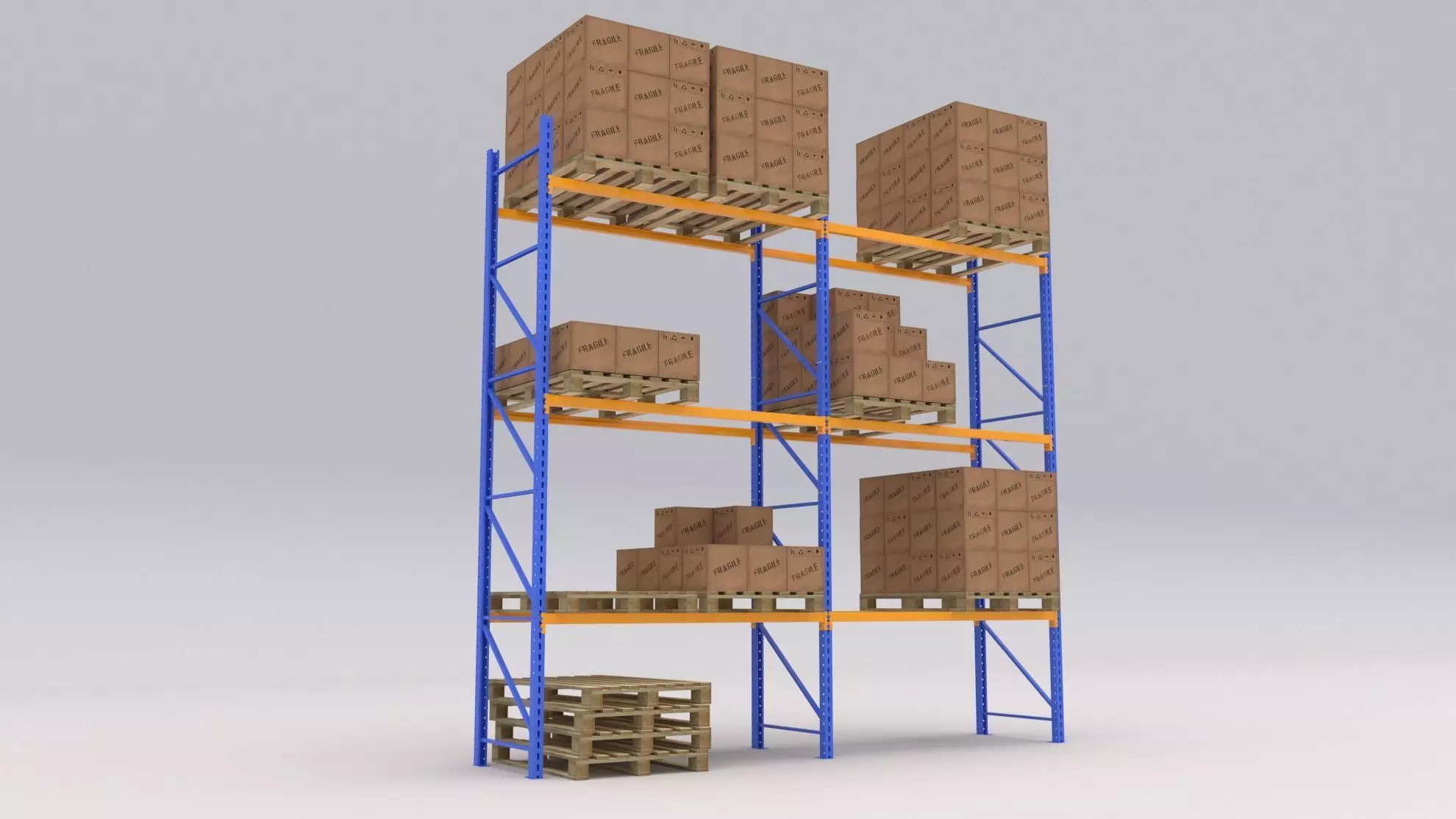 Pallet Rack 3D model_0