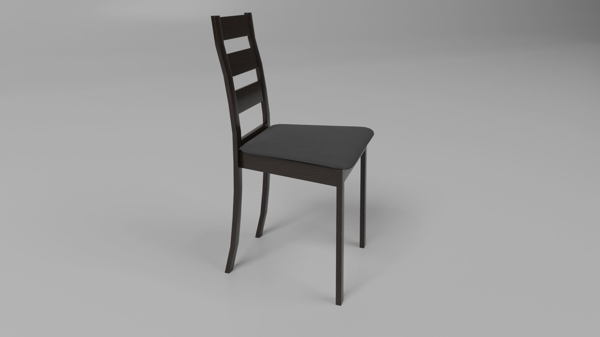 Dining Table set Low-poly 3D model_5