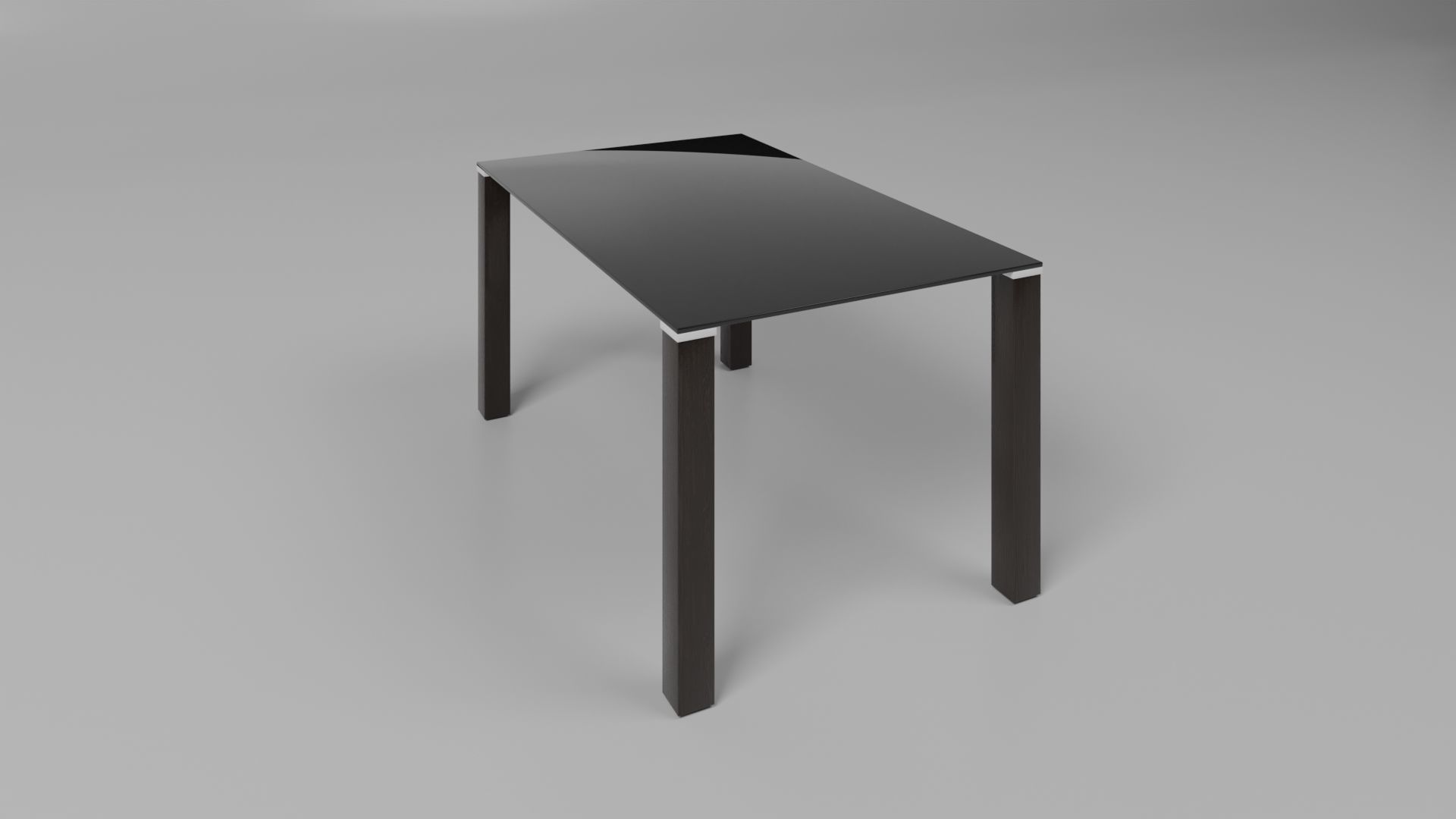 Dining Table set Low-poly 3D model_3