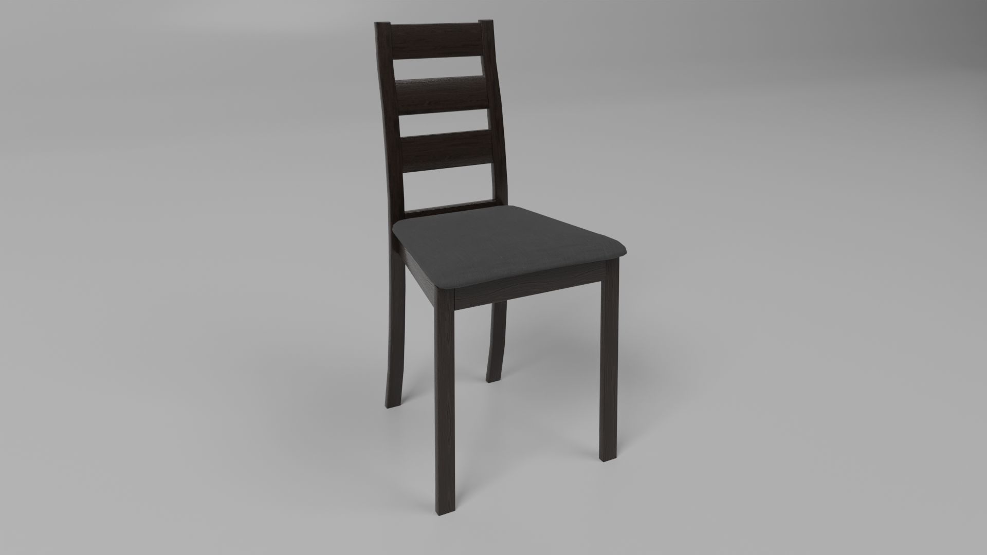 Dining Table set Low-poly 3D model_4