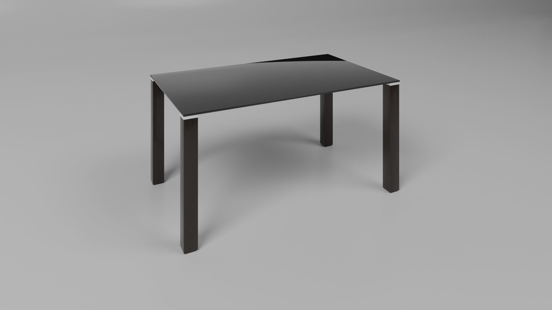 Dining Table set Low-poly 3D model_2