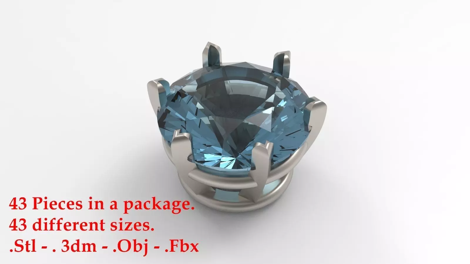 Jewelry Prong Head Set Package 231 3D print model_0