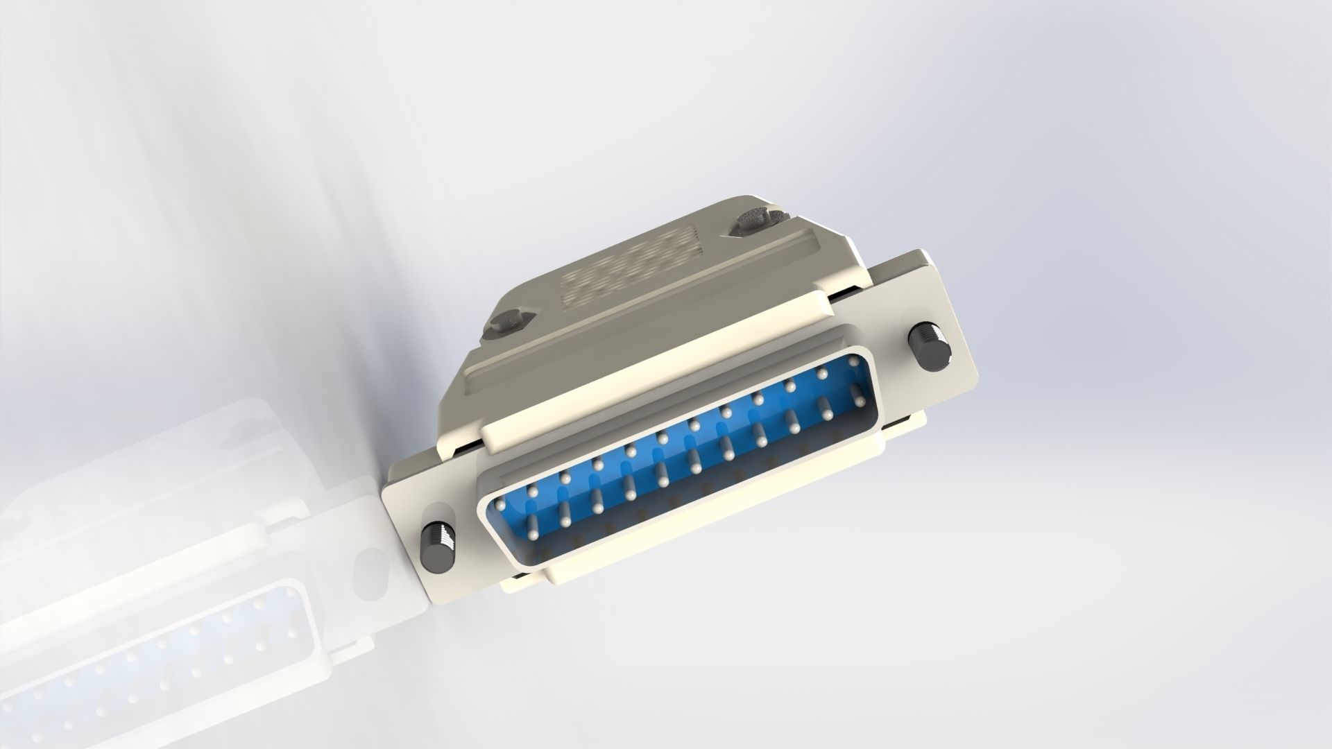 Amiga DB-23 Video Socket connector Free 3D print model_7