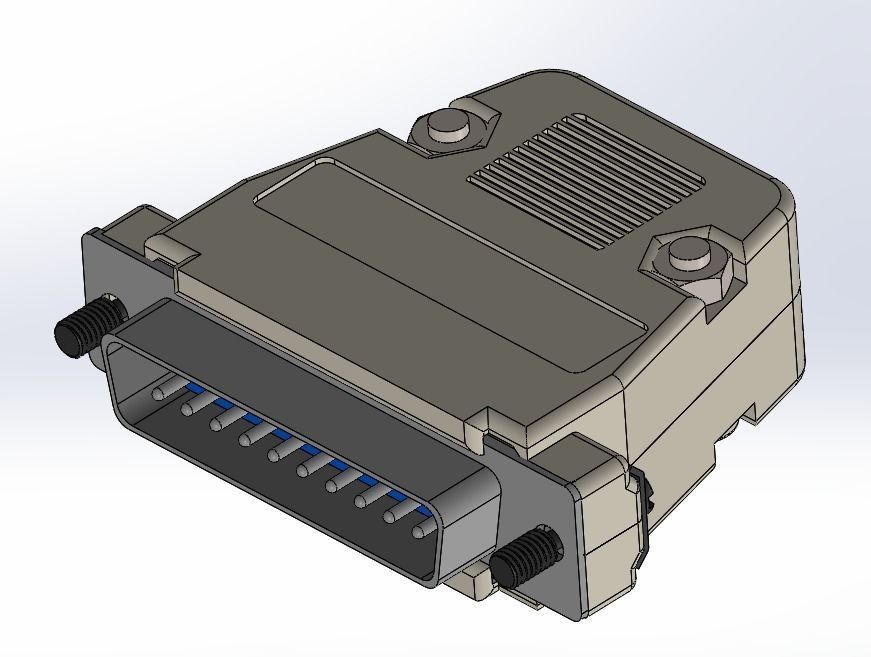 Amiga DB-23 Video Socket connector Free 3D print model_1