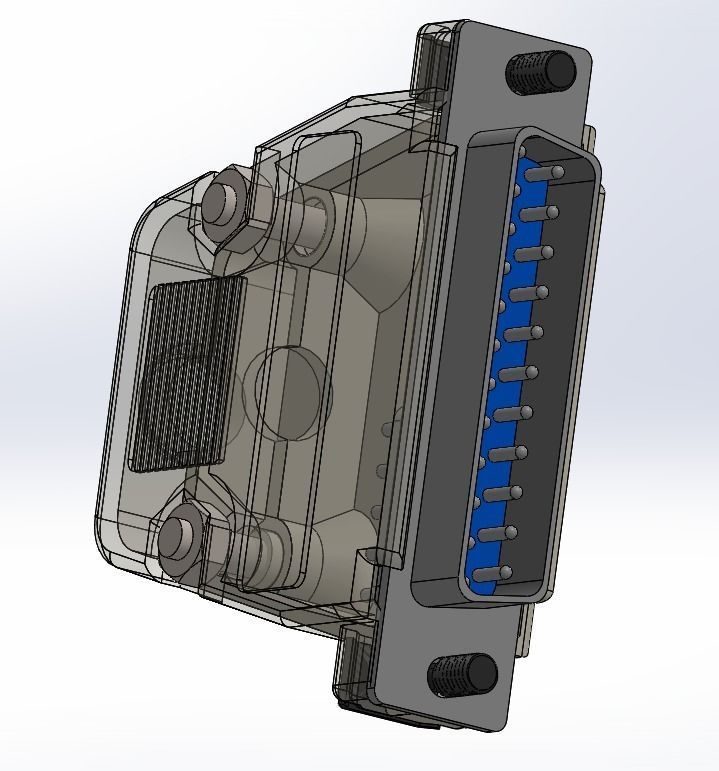 Amiga DB-23 Video Socket connector Free 3D print model_2
