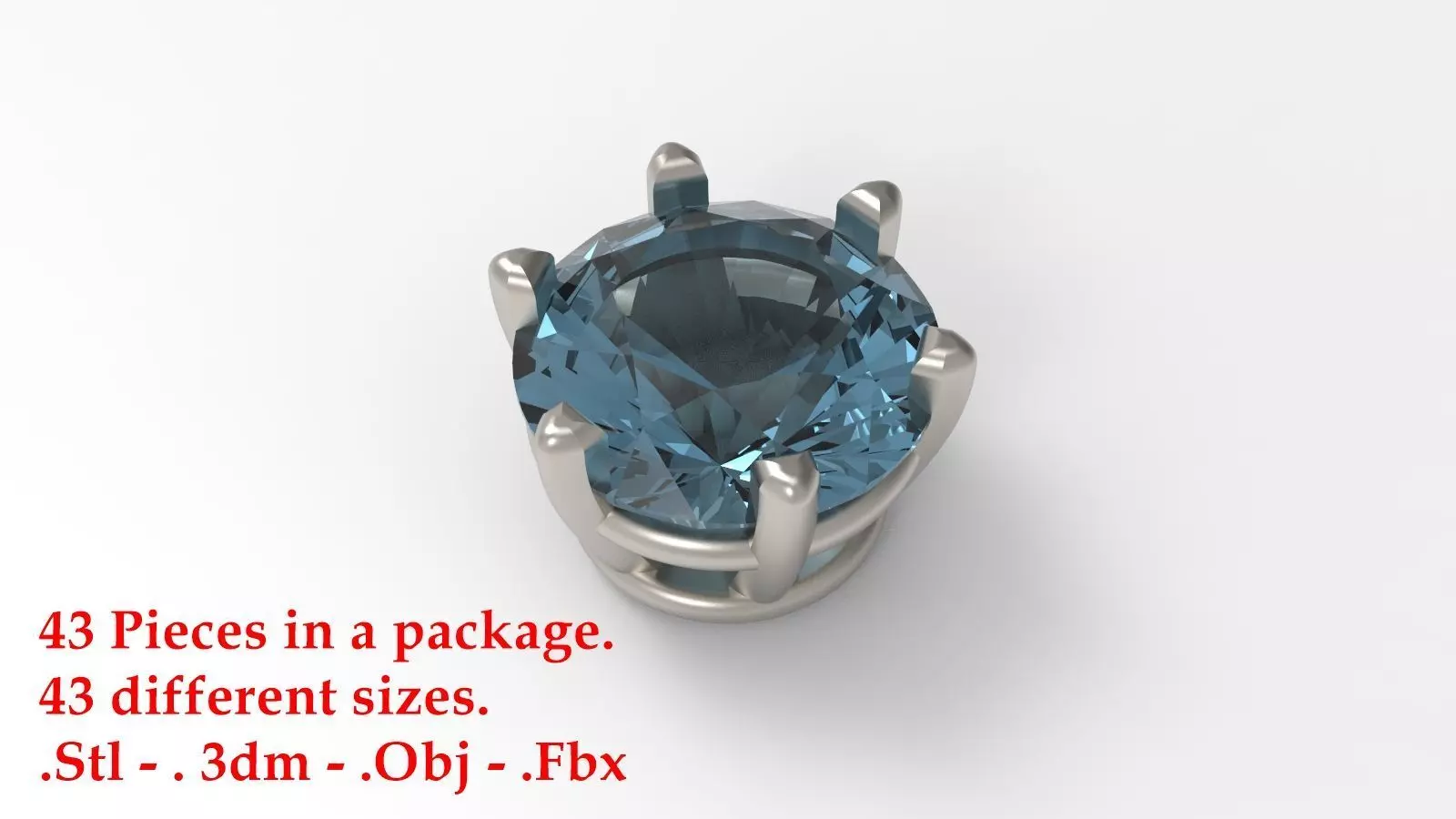 Jewelry Prong Head Set Package 235 3D print model_0