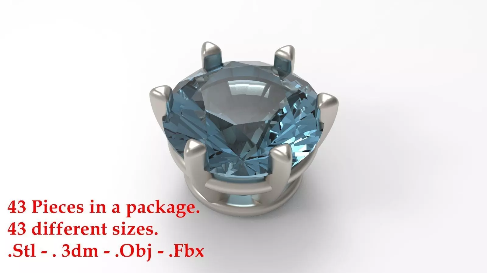 Jewelry Prong Head Set Package 240 3D print model