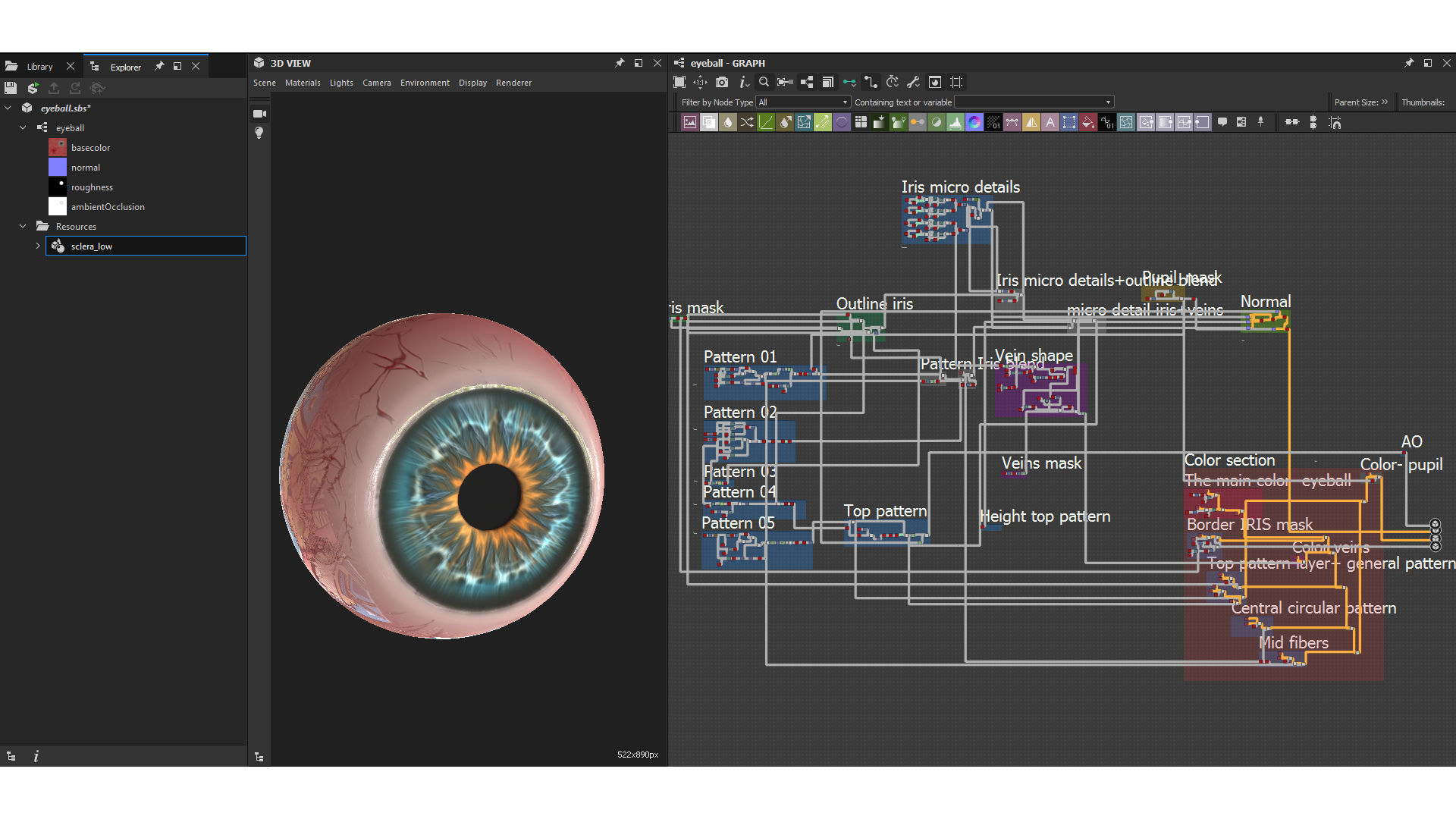 Realistic Eyeball Generator Low-poly 3D model_10