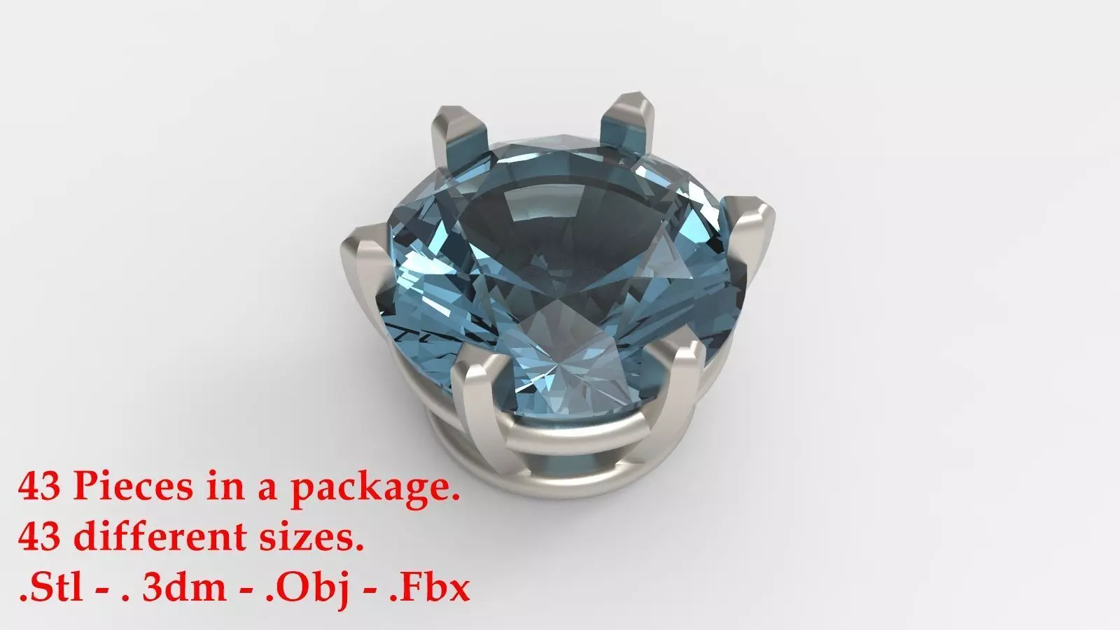 Jewelry Prong Head Set Package 246 3D print model_0