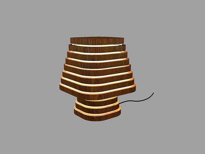 Wooden Lamp  3D print model