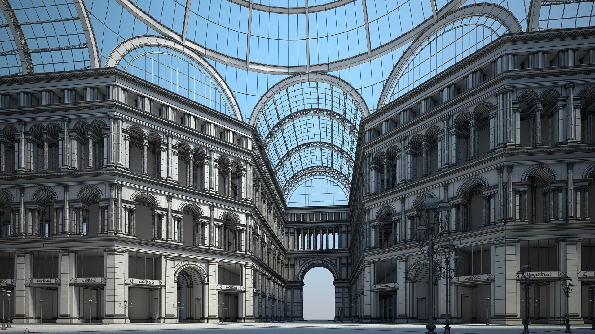 Gallery of an Imperial Palace 3D model_20