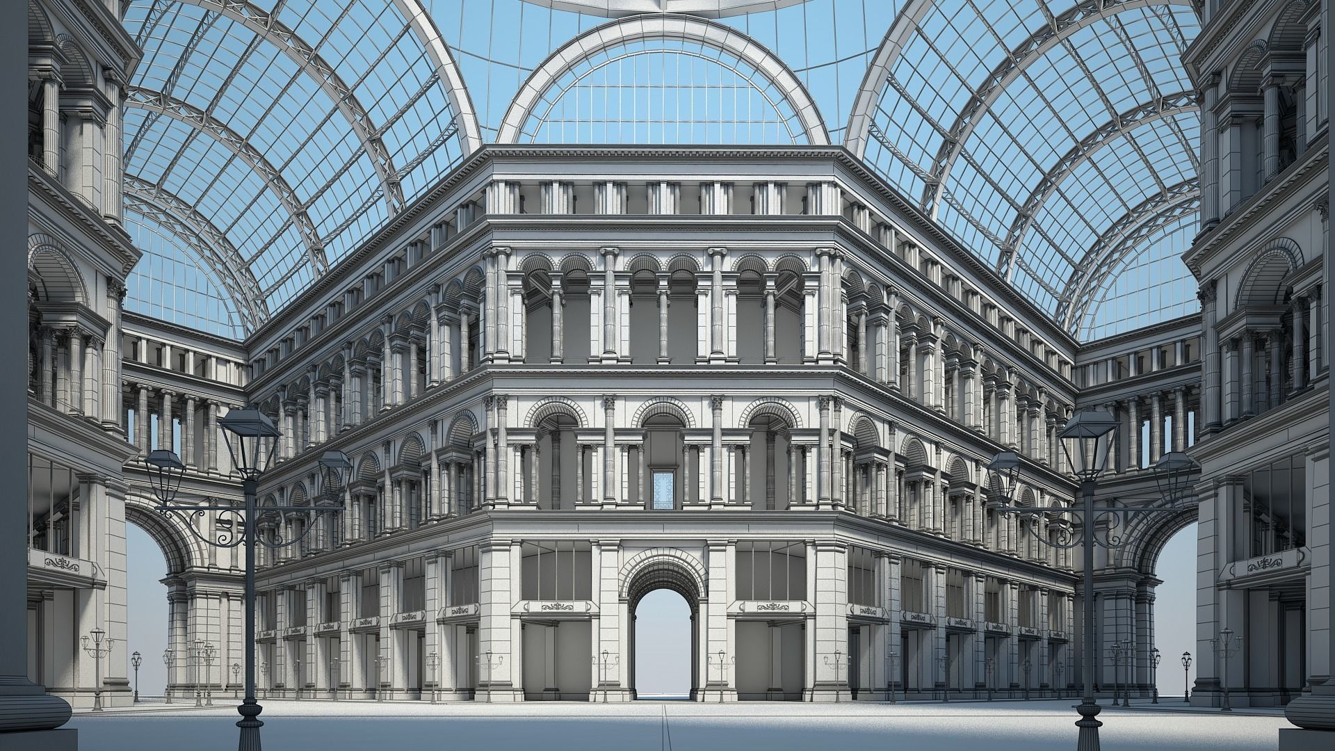 Gallery of an Imperial Palace 3D model_21