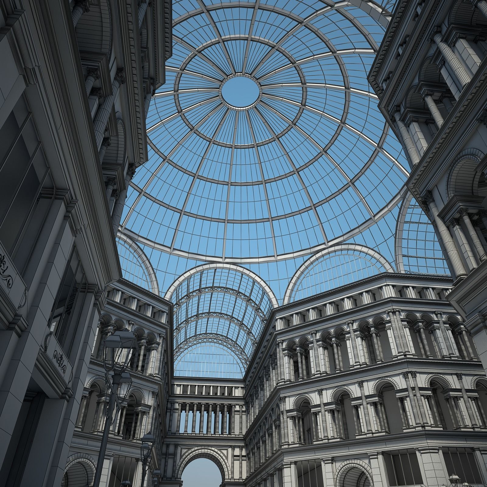 Gallery of an Imperial Palace 3D model_17