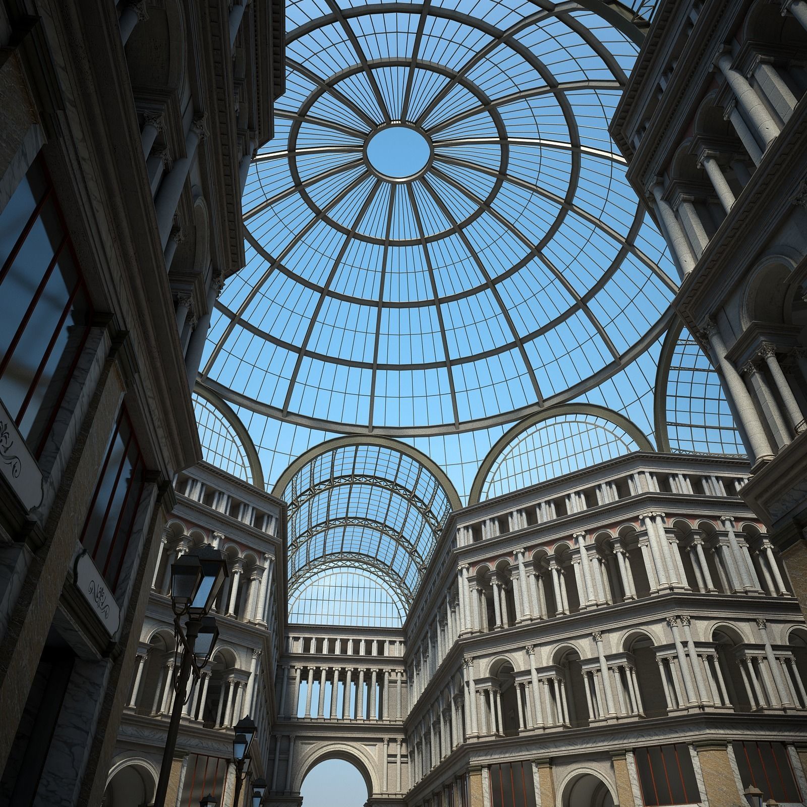 Gallery of an Imperial Palace 3D model_1