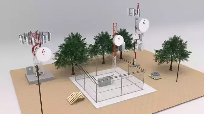 Telecommunication Towers Scene