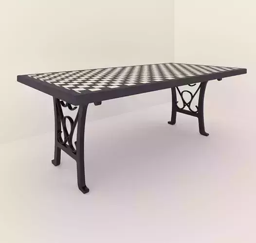 Retro Table 3D model