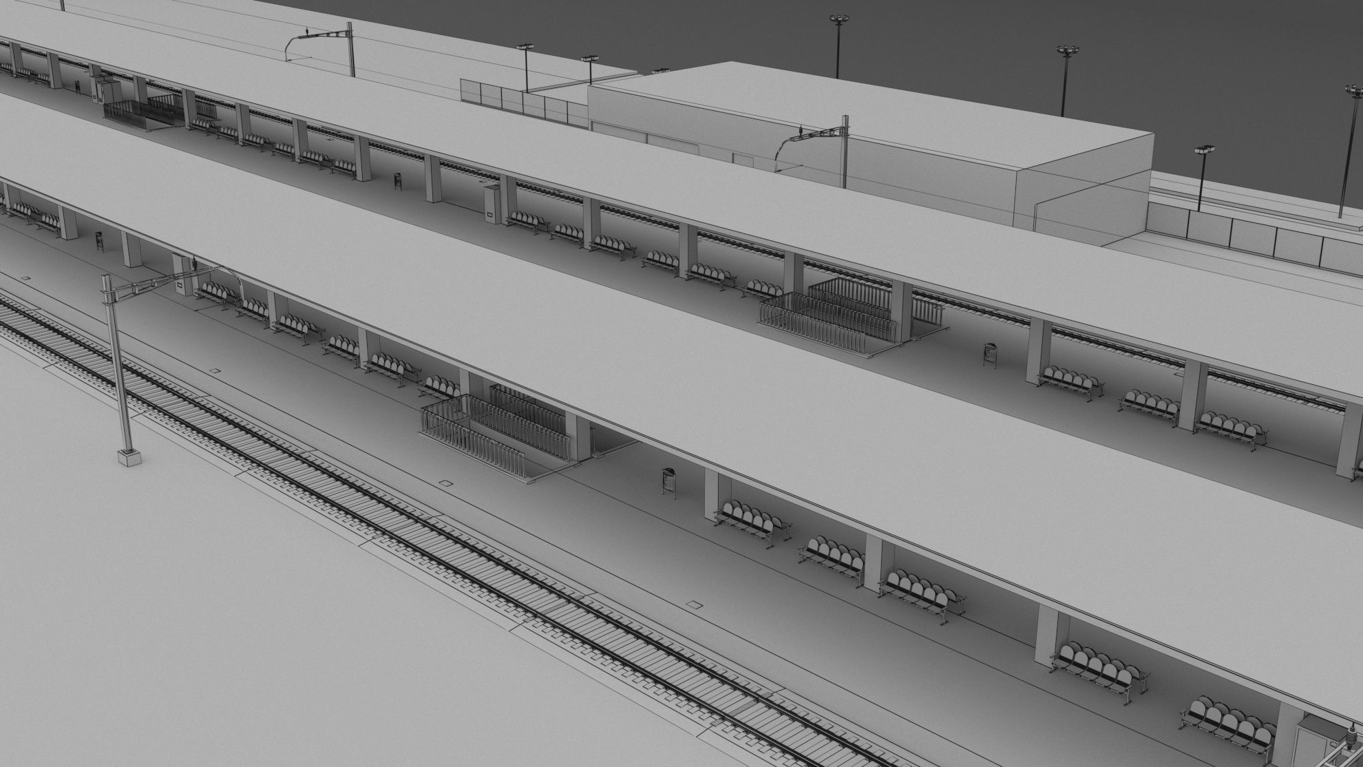 Train Station 3D model_14