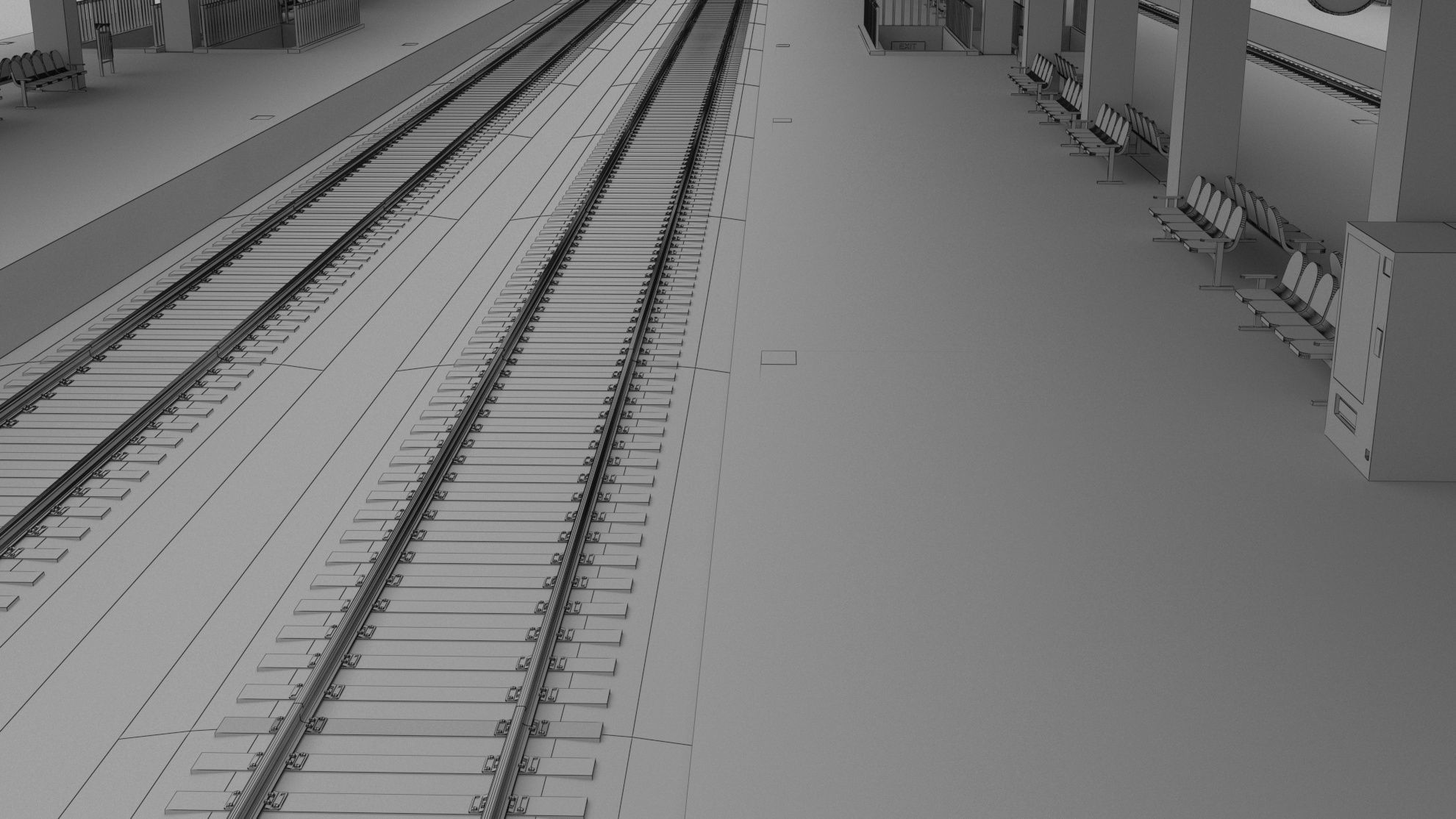 Train Station 3D model_10
