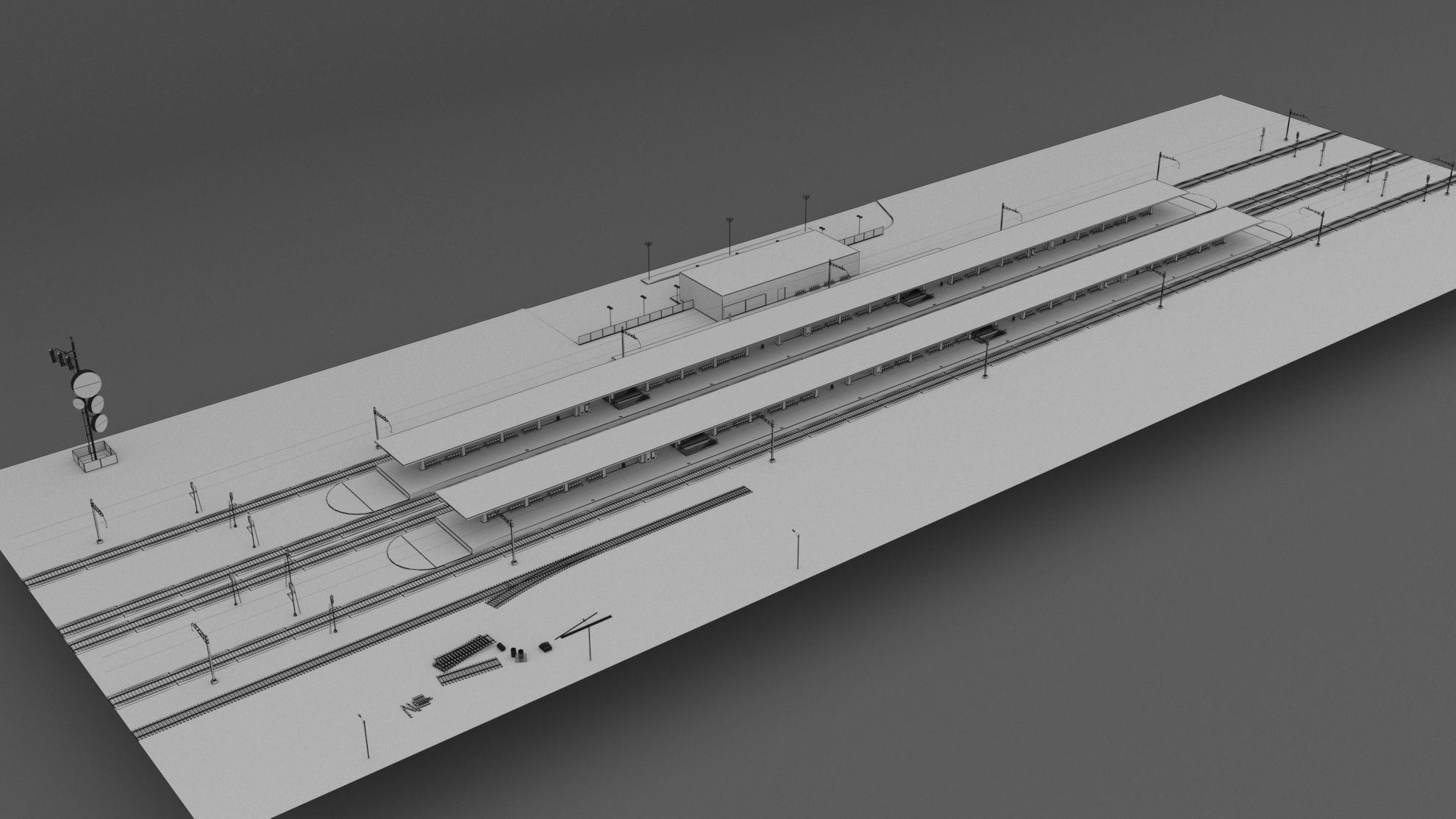 Train Station 3D model_12