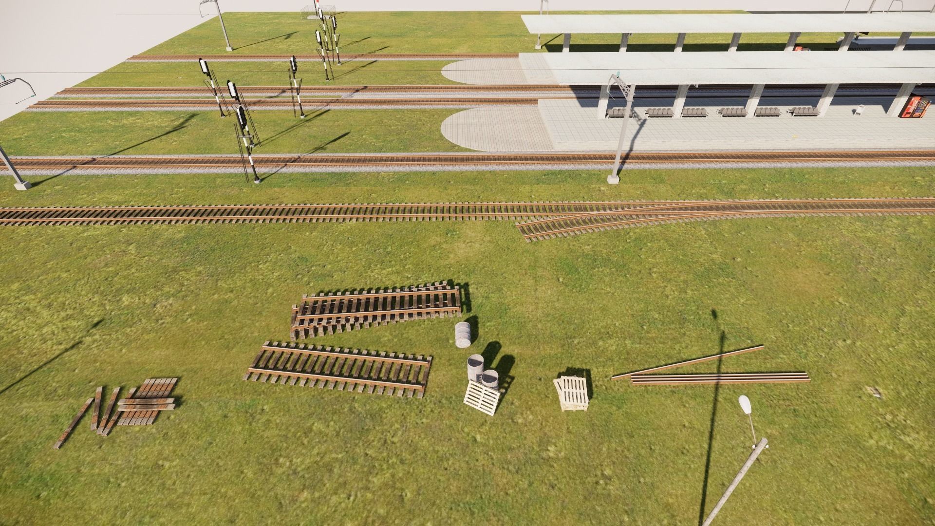 Train Station 3D model_7