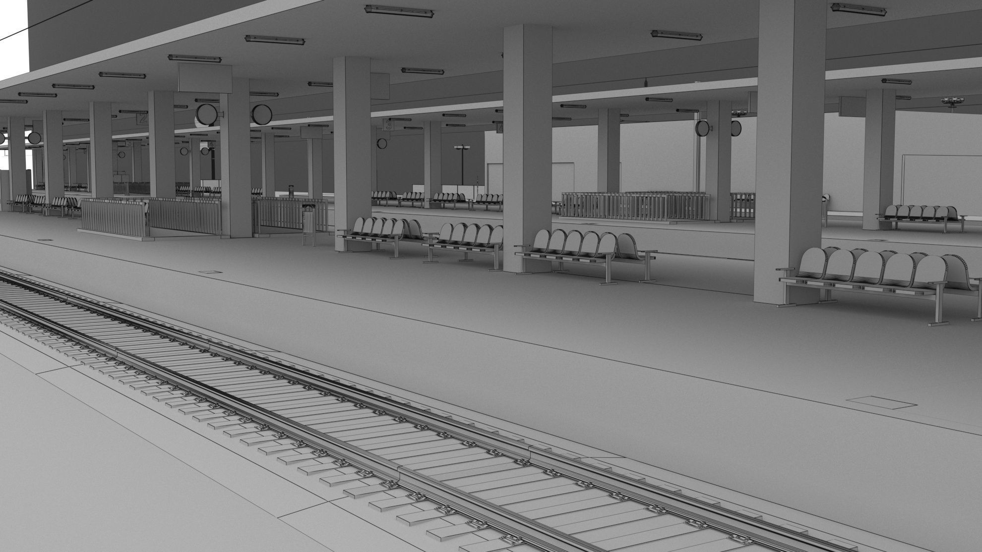 Train Station 3D model_13
