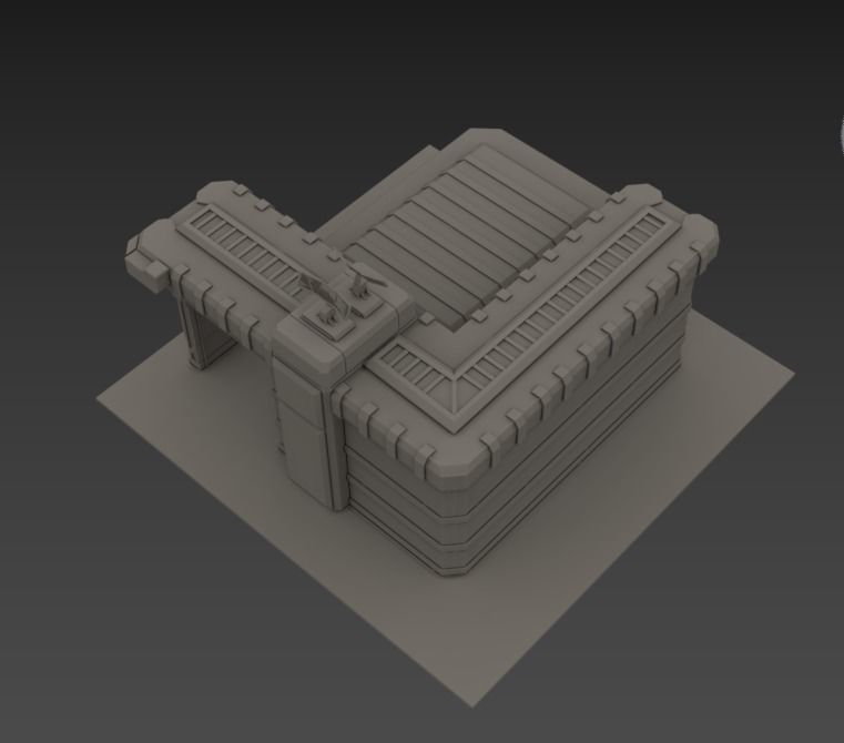RTS War Factory 3D model_2