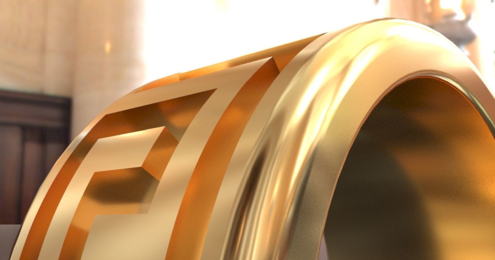 Greek Keys Ring 3D print model_3