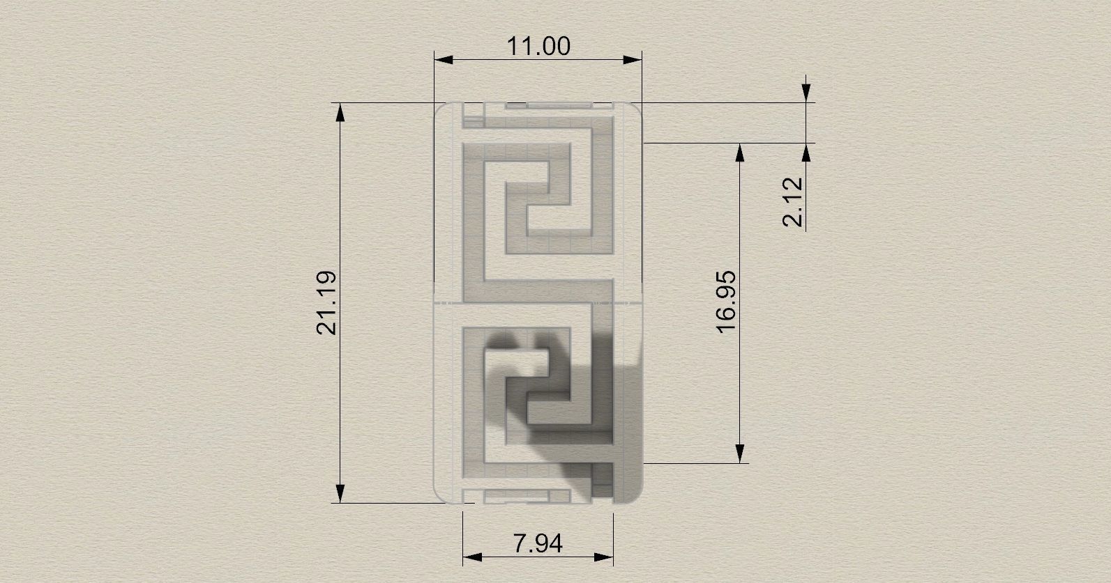 Greek Keys Ring 3D print model_5