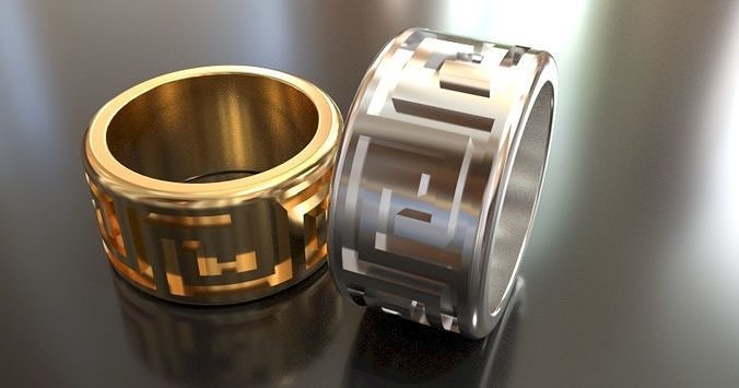 Greek Keys Ring 3D print model