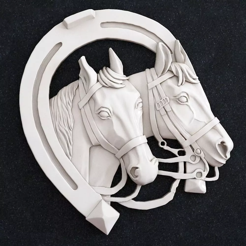 Horse Head horseshoe 3D print model