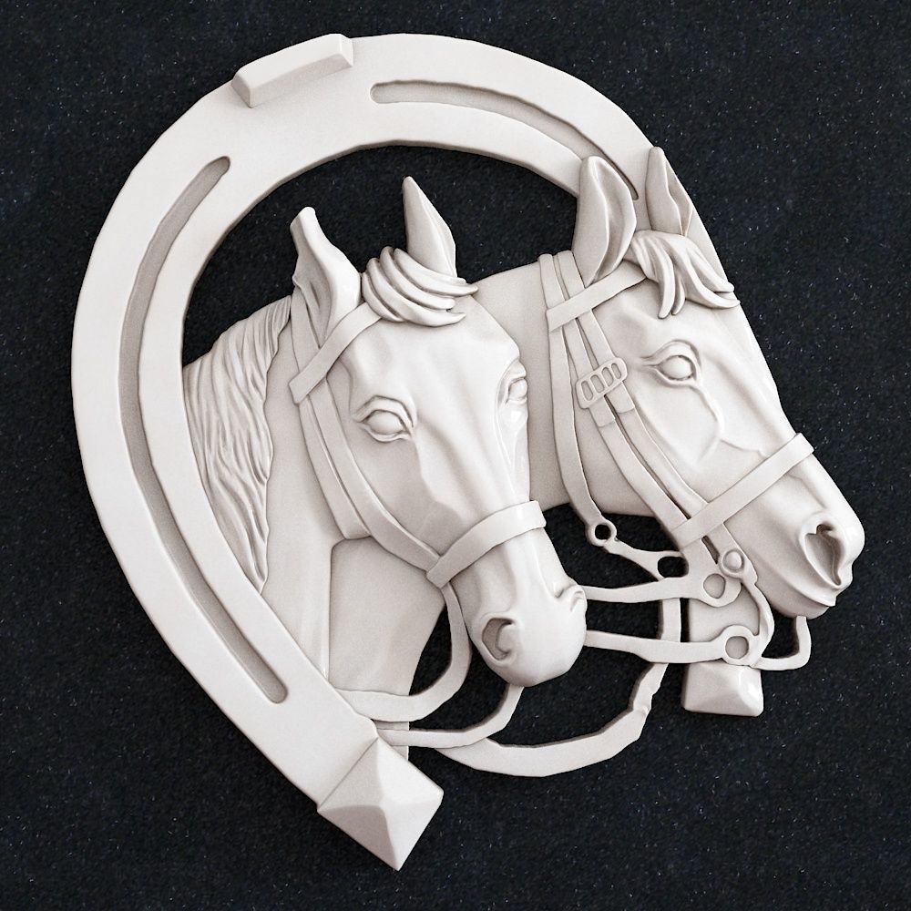 Horse Head horseshoe 3D model 3D printable CGTrader