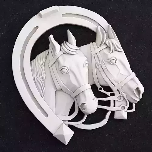 Horse Head horseshoe 3D print model