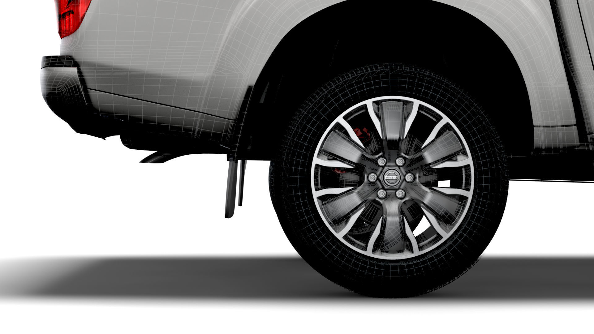 Nissan Navara Tekna DoubleCab UK-spec 2020 3D model_21