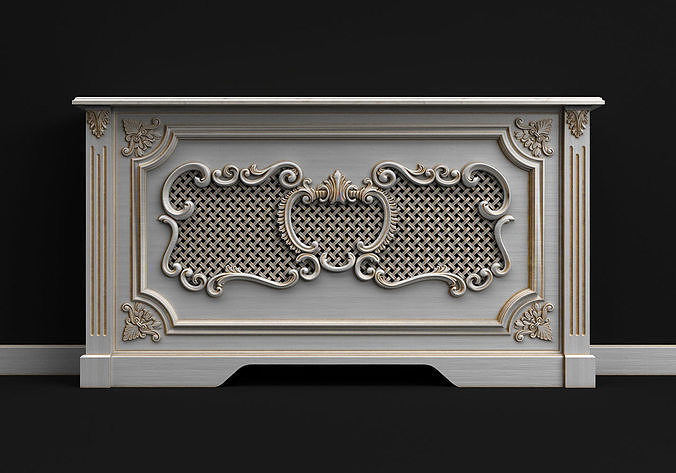 Screen radiator 3D model 2