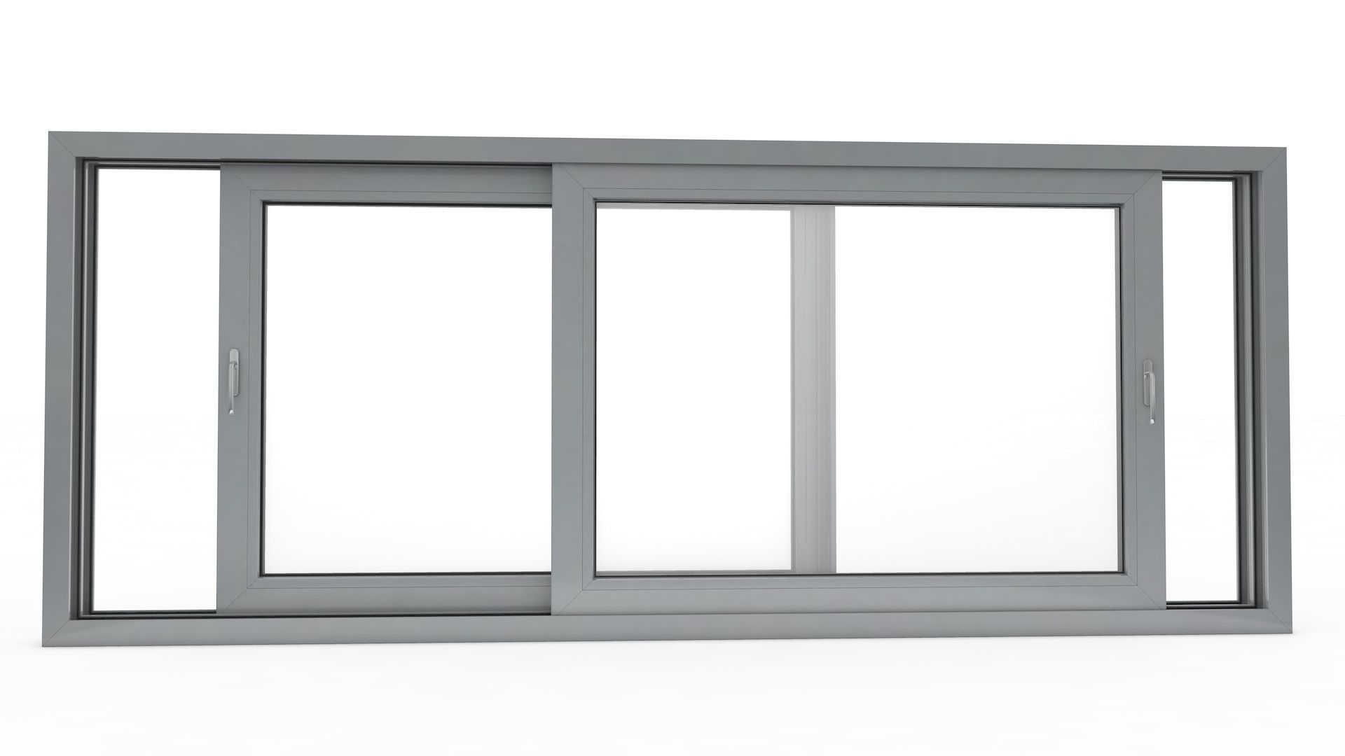 Sliding Window and Door Rigged and Adjustable 3D model_11