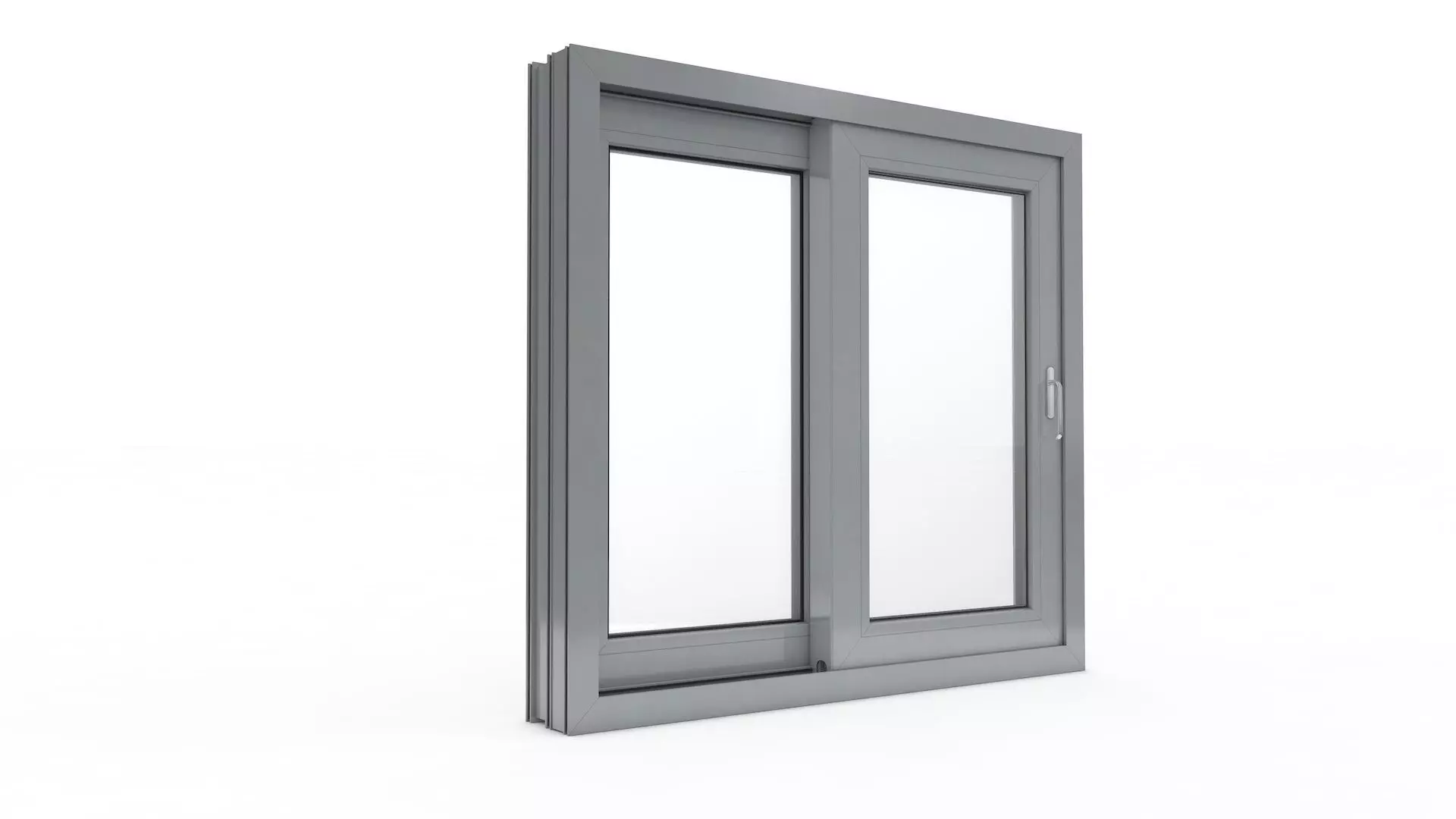 Sliding Window and Door Rigged and Adjustable 3D model_0