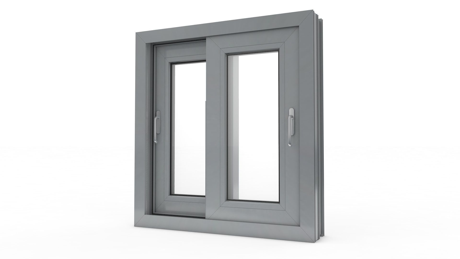 Sliding Window and Door Rigged and Adjustable 3D model_33